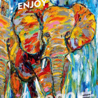 Puzzle - Enjoy - Elefante colorato