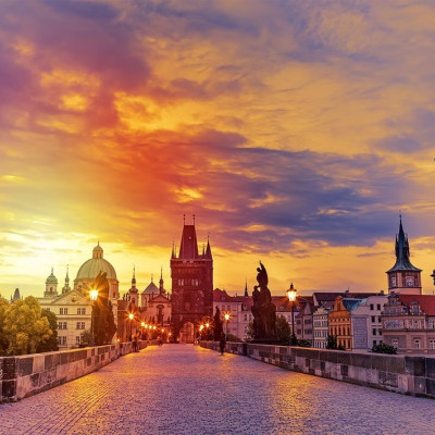 Ponte Carlo al tramonto, Praga