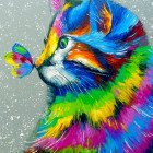 Puzzle - Enjoy - Bellissimo gatto e farfalla