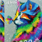 Puzzle - Enjoy - Bellissimo gatto e farfalla