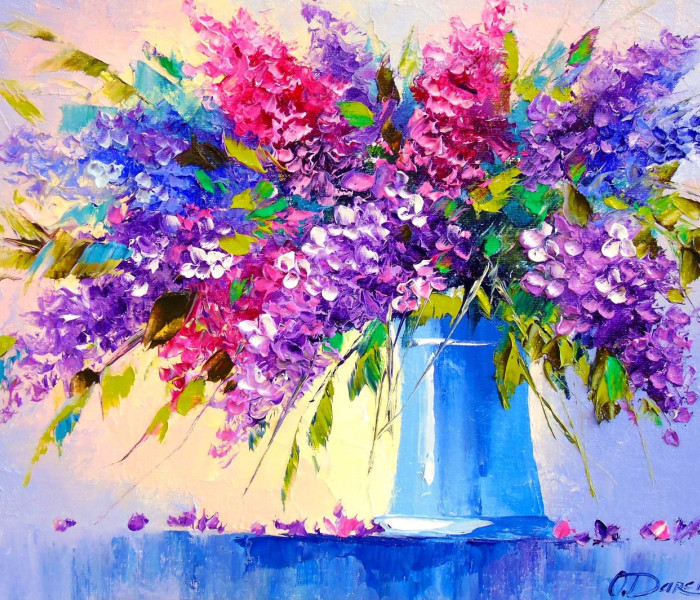 Puzzle - Enjoy - Mazzo di lillà in un vaso