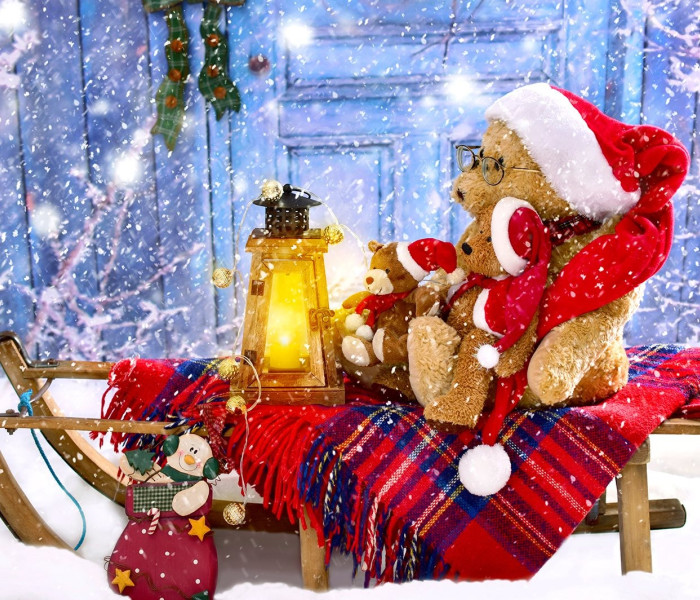 Puzzle - Enjoy - Orsacchiotti con cappelli di Babbo Natale