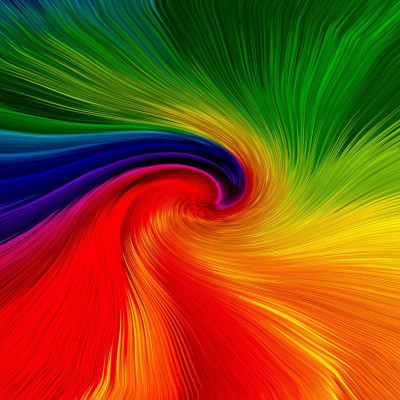 Un arcobaleno rotante