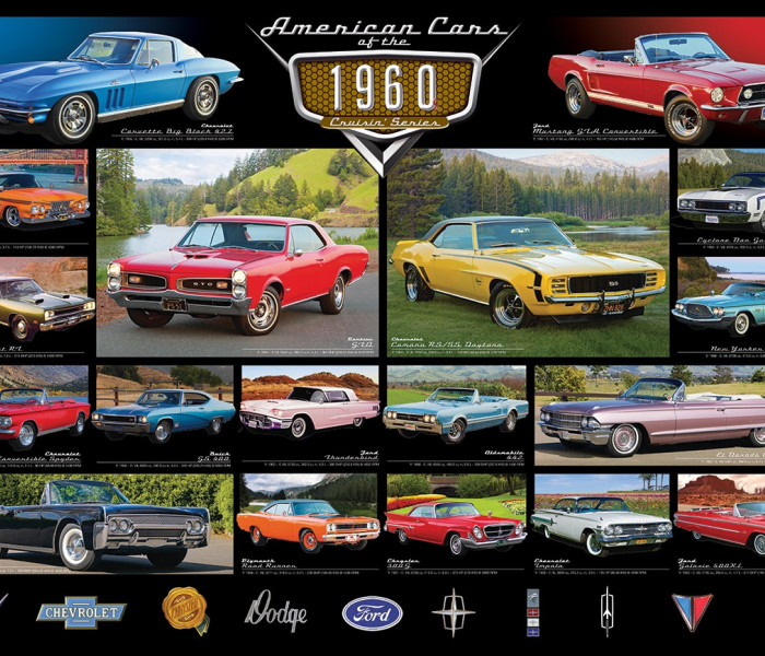 Puzzle - Eurographics - Automobili americane degli anni  60