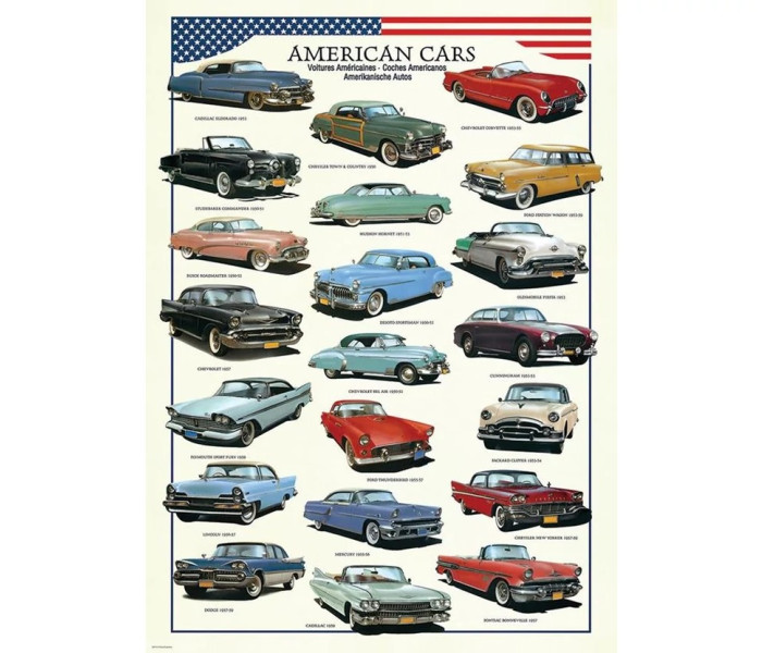 Puzzle - Eurographics - Automobili americane degli anni  50