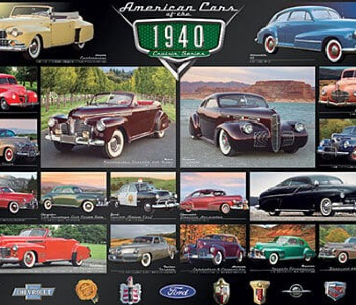 Puzzle - Eurographics - Automobili americane degli anni  40
