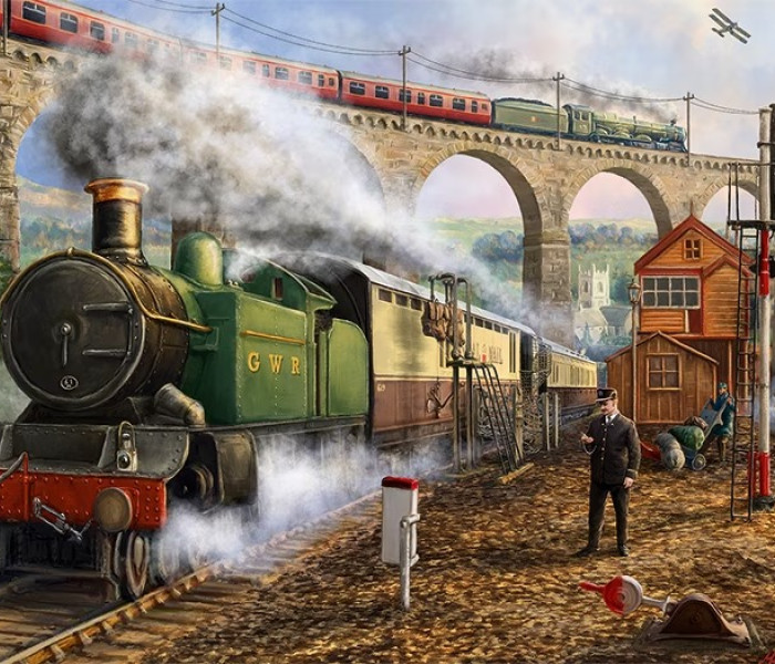 Puzzle - Falcon - Trasporto della posta su rotaia