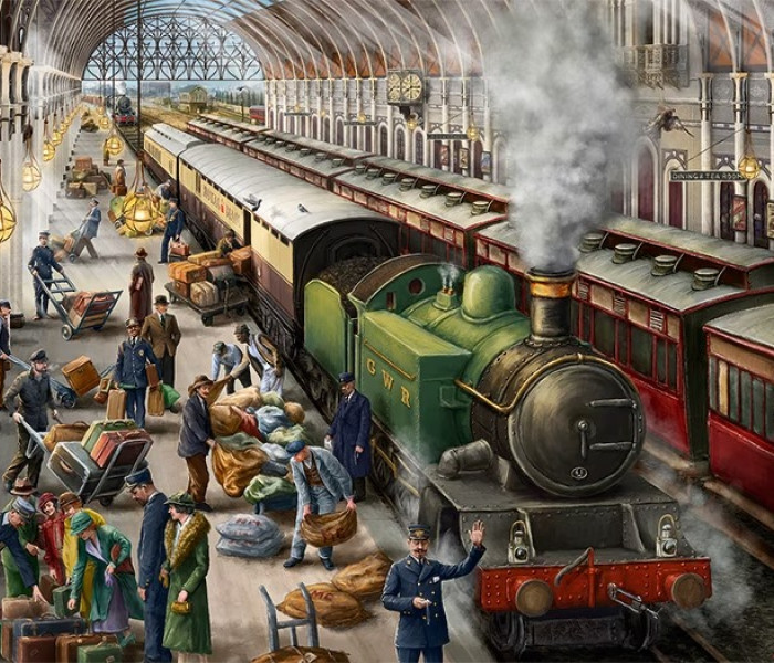 Puzzle - Falcon - Trasporto della posta su rotaia