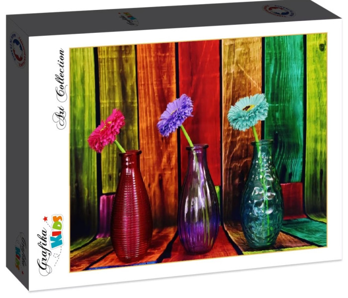 Puzzle - Grafika - Vasi colorati con fiori