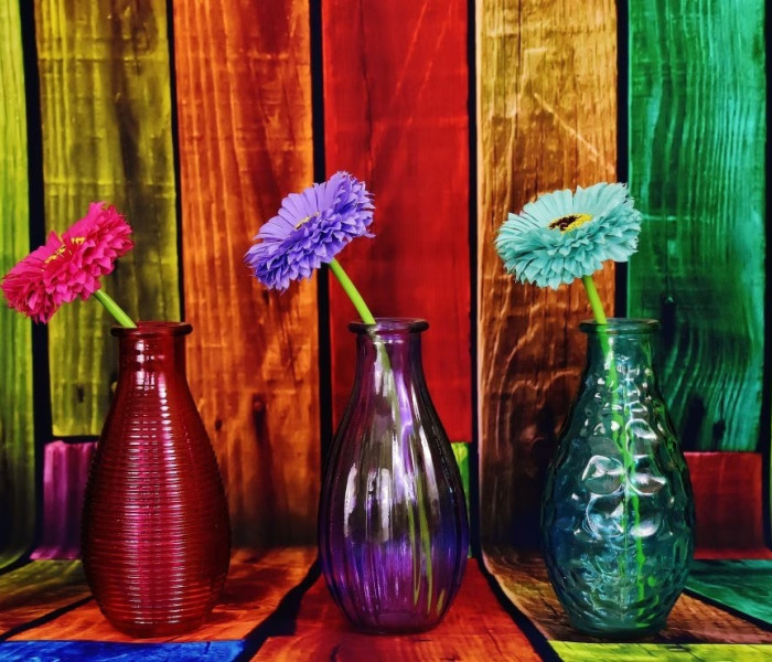 Puzzle - Grafika - Vasi colorati con fiori