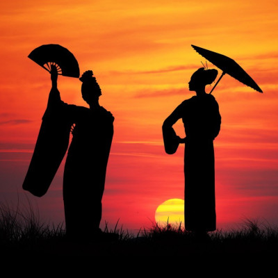 Geisha al tramonto