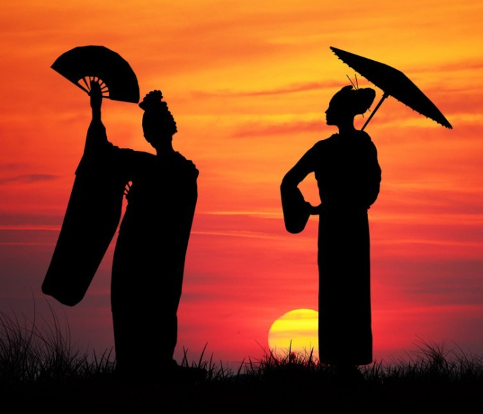 Puzzle - Grafika - Geisha al tramonto