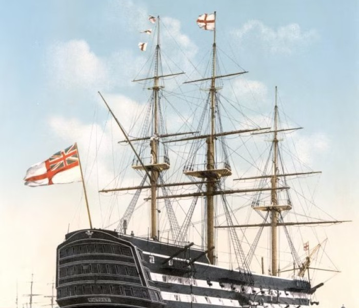 Puzzle - Grafika - HMS Victory a Portsmouth