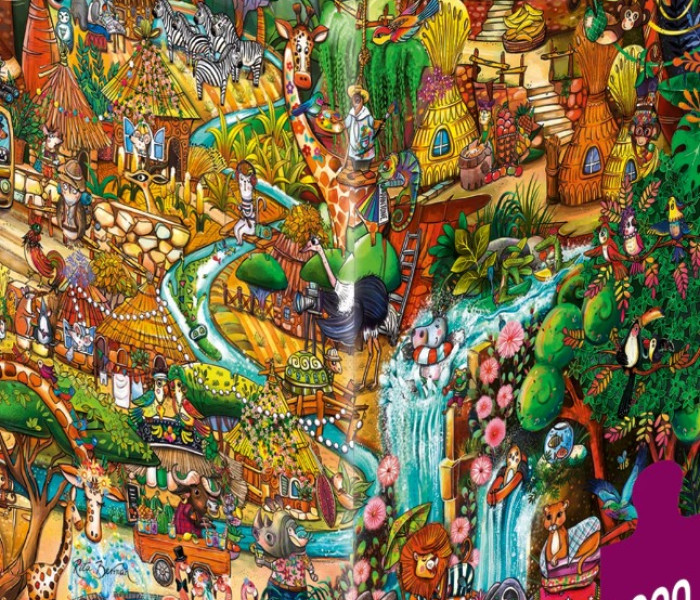 Puzzle - Heye - Safari esotico - Triangular puzzle