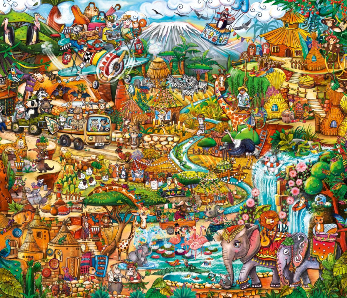 Puzzle - Heye - Safari esotico - Triangular puzzle