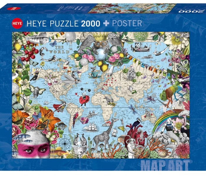 Puzzle - Heye - Mappa del mondo esotica