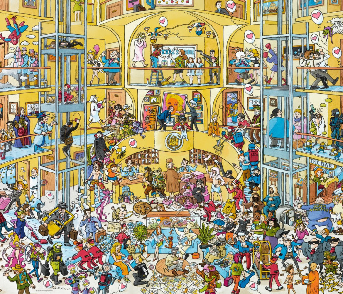 Puzzle - Heye - Vita in albergo - Triangular puzzle