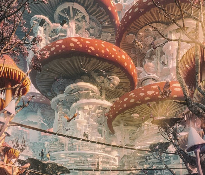 Puzzle - Heye - Paese dei funghi