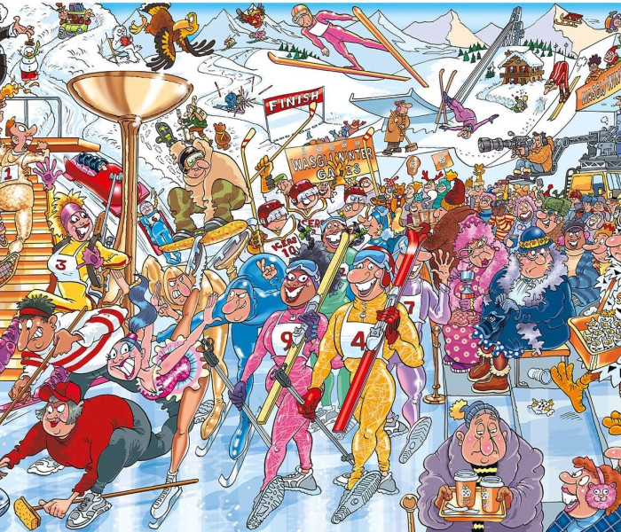 Puzzle - Jumbo - Giochi invernali!- WASGIJ Puzzle