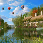 Puzzle - King - Vecchia casa in riva al fiume