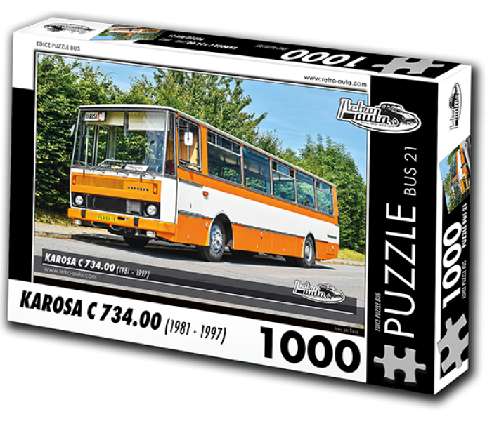 Puzzle - Retro-auta - Autobus Karosa C 734.00 (1981-1997)