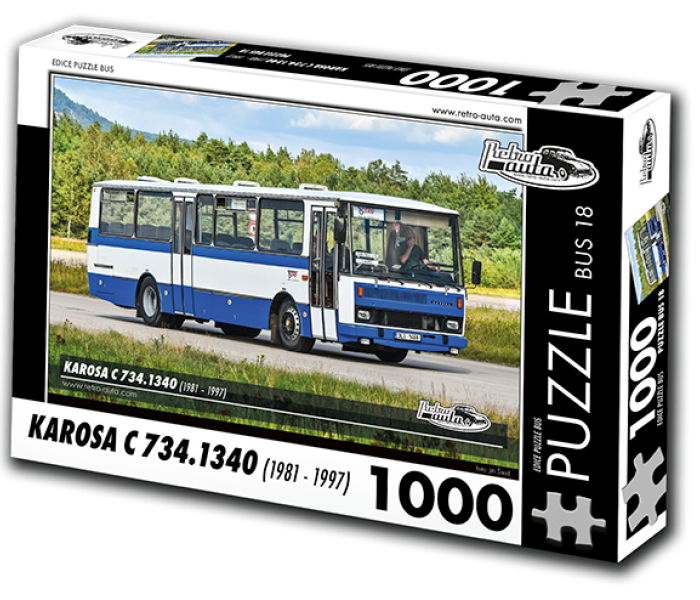 Puzzle - Retro-auta - Autobus Karosa C 734.1340 (1981-1997)