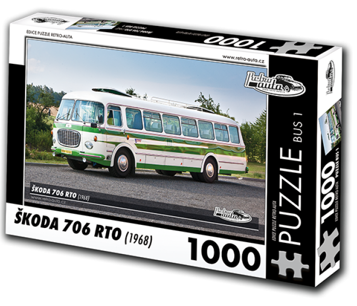 Puzzle - Retro-auta - Autobus Škoda 706 RTO (1968)