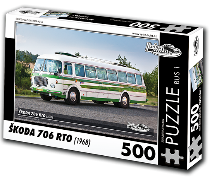 Puzzle - Retro-auta - Autobus Skoda 706 RTO (1968)