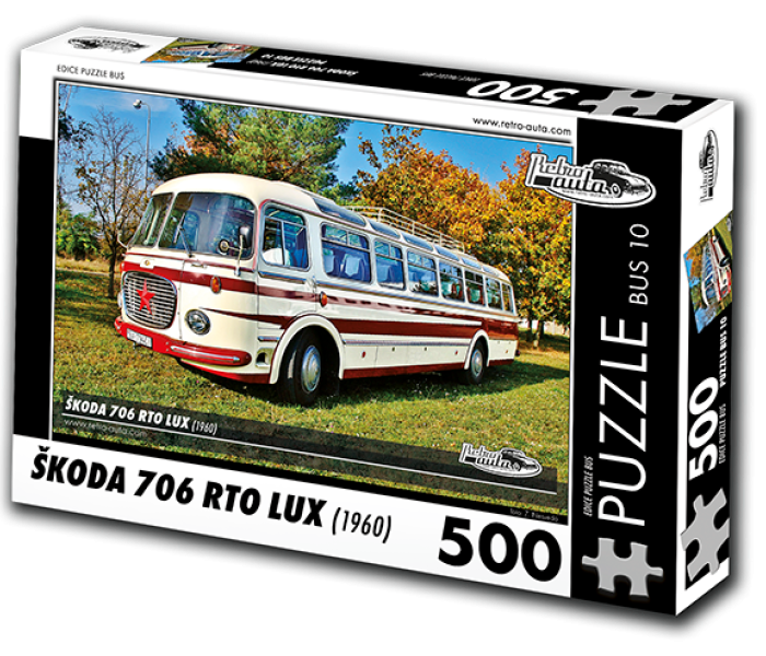 Puzzle - Retro-auta - Autobus Škoda 706 RTO LUX (1960)