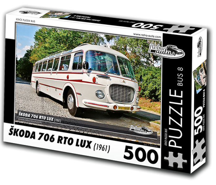 Puzzle - Retro-auta - Autobus Škoda 706 RTO LUX (1961)