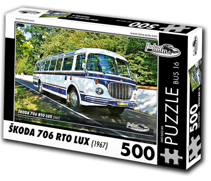 Puzzle - Retro-auta - Autobus Škoda 706 RTO LUX (1967)