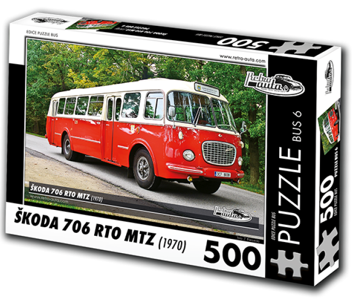 Puzzle - Retro-auta - Autobus Škoda 706 RTO MTZ (1970)