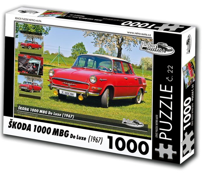 Puzzle - Retro-auta - Skoda 1000 MBG De Luxe (1967)