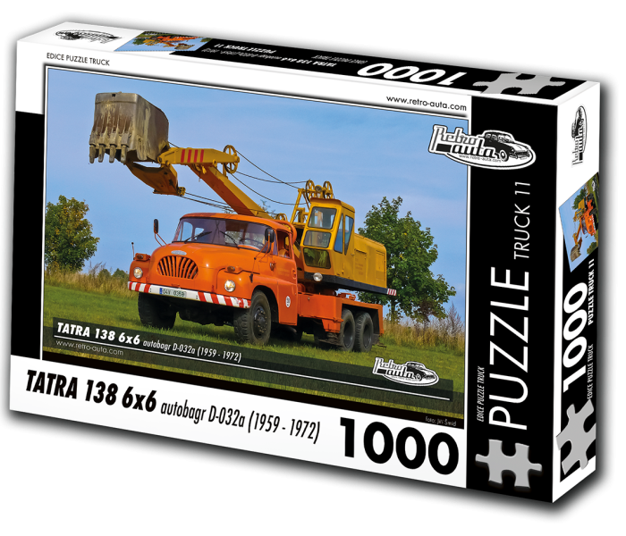 Puzzle - Retro-auta - Tatra 138 6x6 Escavatore D-032a (1959-1972)