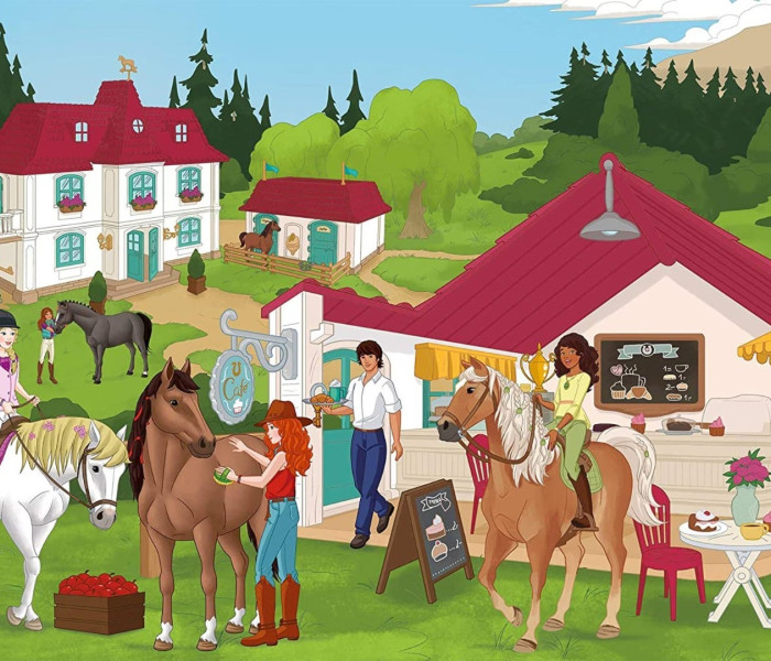 Puzzle - Schmidt - In una fattoria di cavalli + figurina