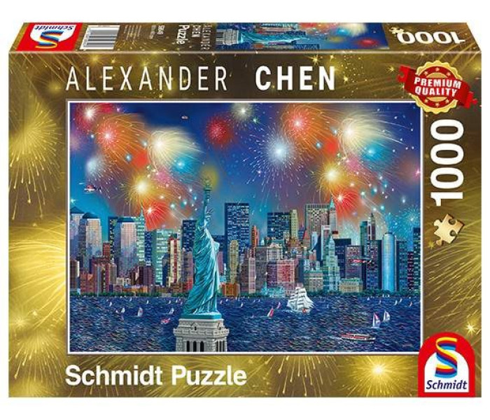 Puzzle - Schmidt - Fuochi d artificio sopra la Statua della Libertà