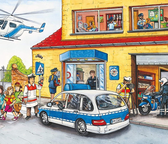 Puzzle - Schmidt - Elicottero della polizia + modello di elicottero