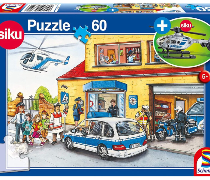 Puzzle - Schmidt - Elicottero della polizia + modello di elicottero