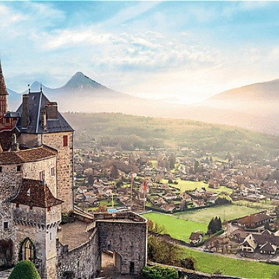 Castello di Menthon, Francia - Puzzle Panoramico