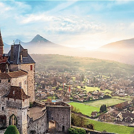 Castello di Menthon, Francia - Puzzle Panoramico