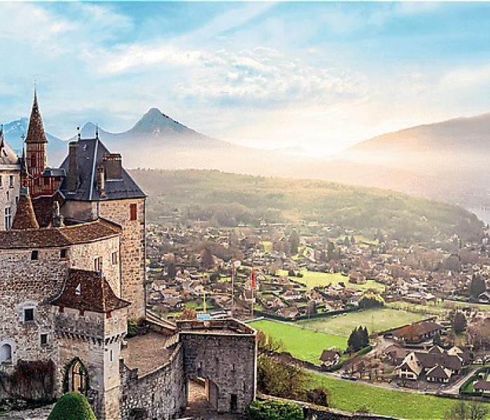 Puzzle - Trefl - Castello di Menthon, Francia - Puzzle Panoramico