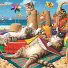 Puzzle - Trefl - La vacanza del gatto