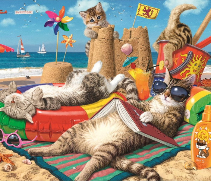 Puzzle - Trefl - La vacanza del gatto