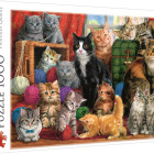 Puzzle - Trefl - Incontro con i gatti