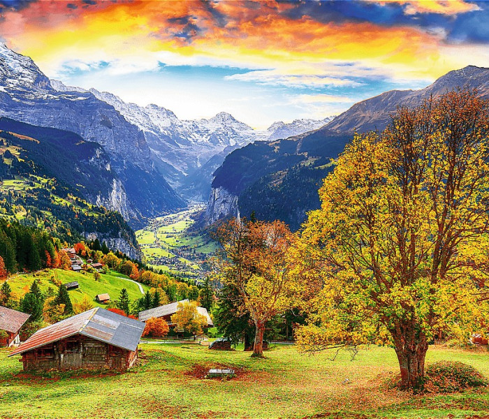 Puzzle - Trefl - Pittoresco villaggio alpino