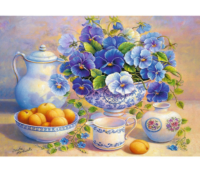 Puzzle - Trefl - Mazzo di fiori blu