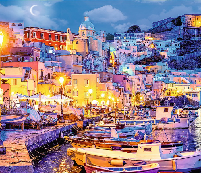 Puzzle - Trefl - Isola di Procida di notte, Italia