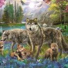 Puzzle - Trefl - famiglia dei lupi