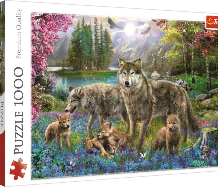 Puzzle - Trefl - famiglia dei lupi