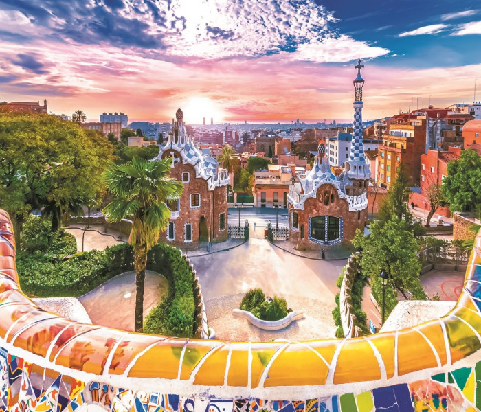 Puzzle - Trefl - Tramonto su Barcellona, Spagna